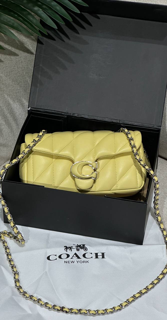 Coach Tabby Shoulder Bag 20 With Quilting Yellow