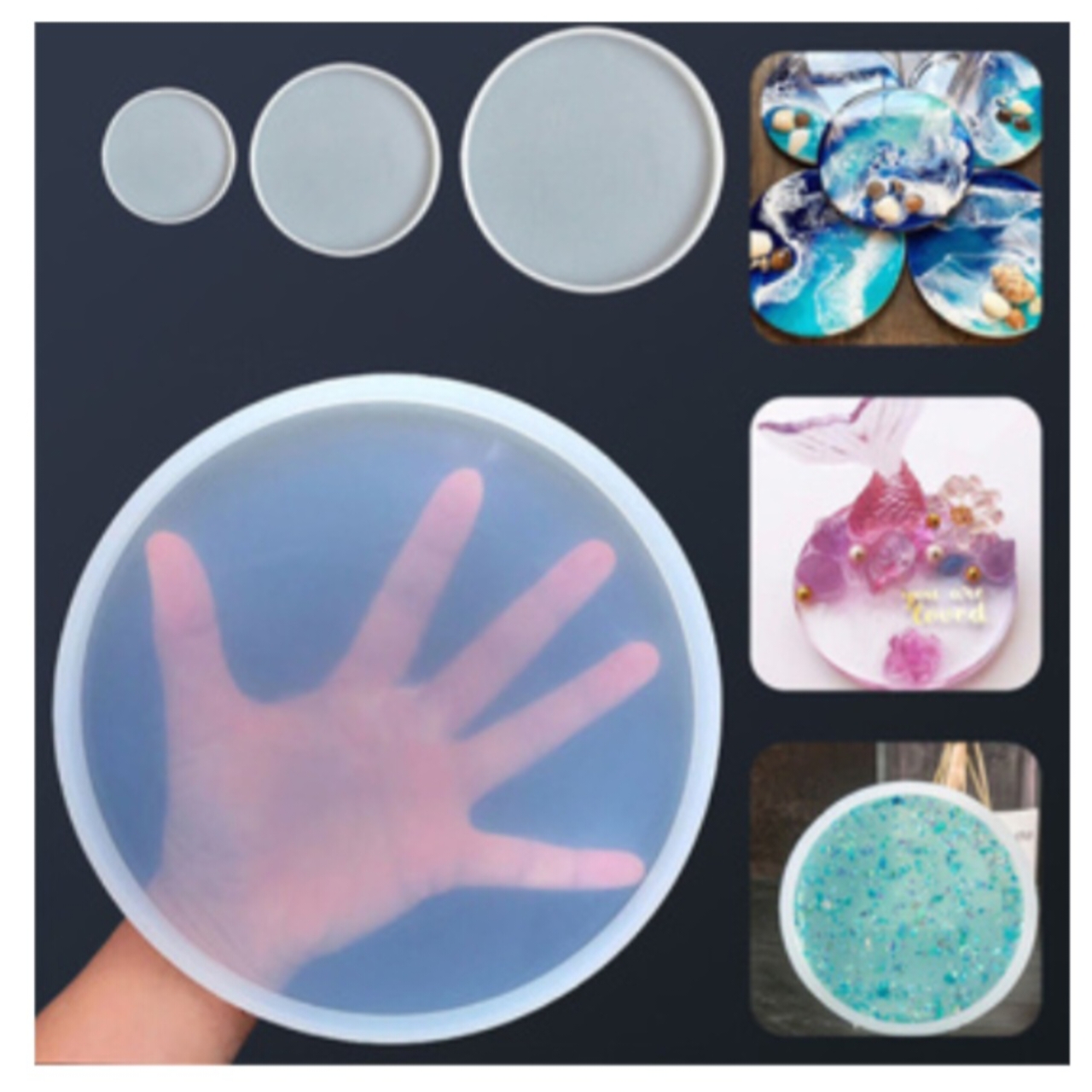 Circle Coaster Mold Set of 3