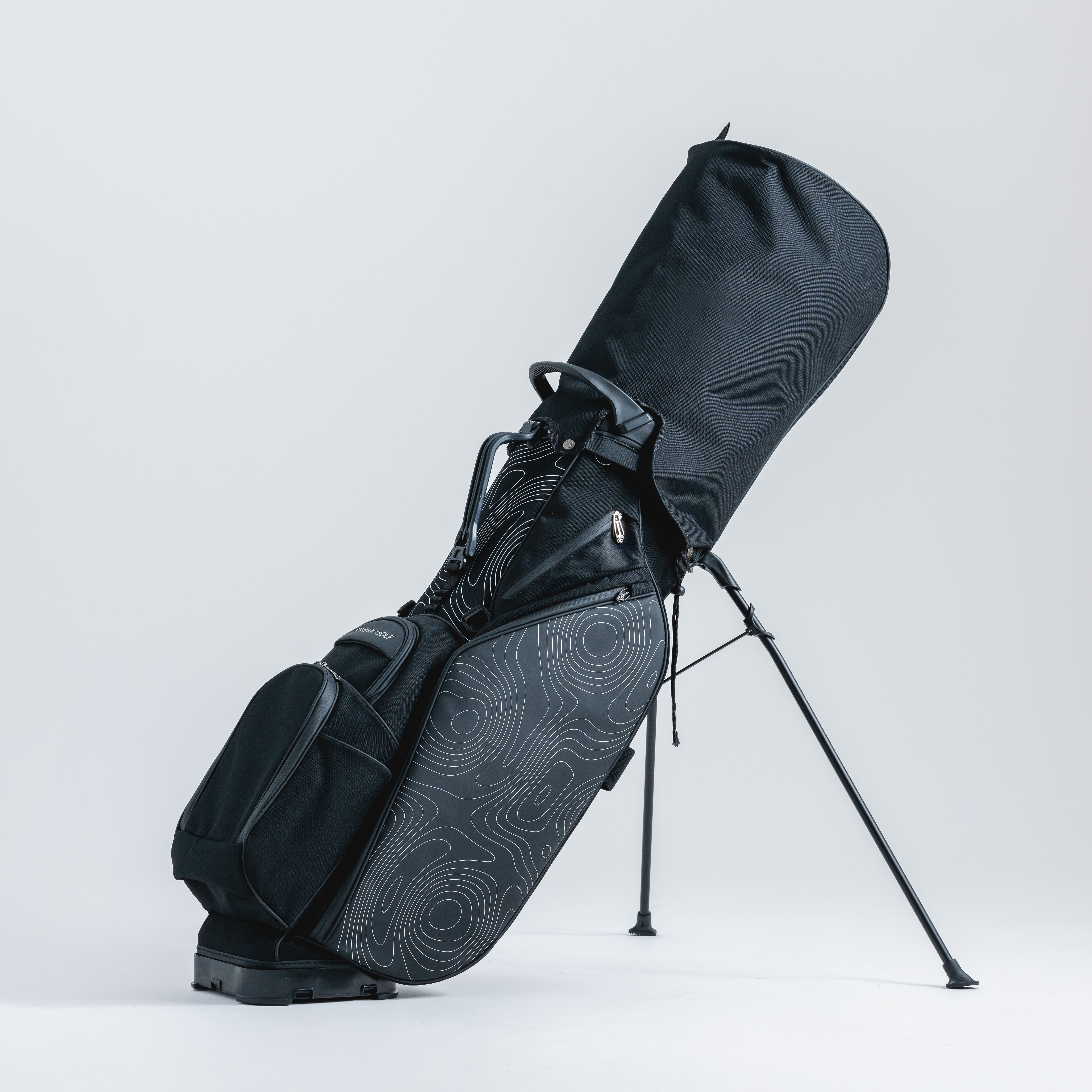 Stand Bags | Black Topographic