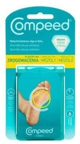Compeed пластир від мозолів та пухирів середній 6шт.