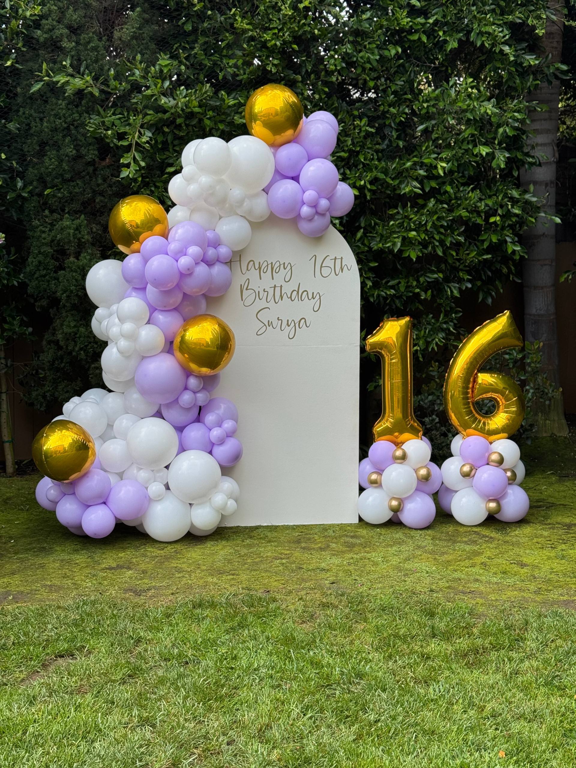 Sweet 16 Balloon Backdrop