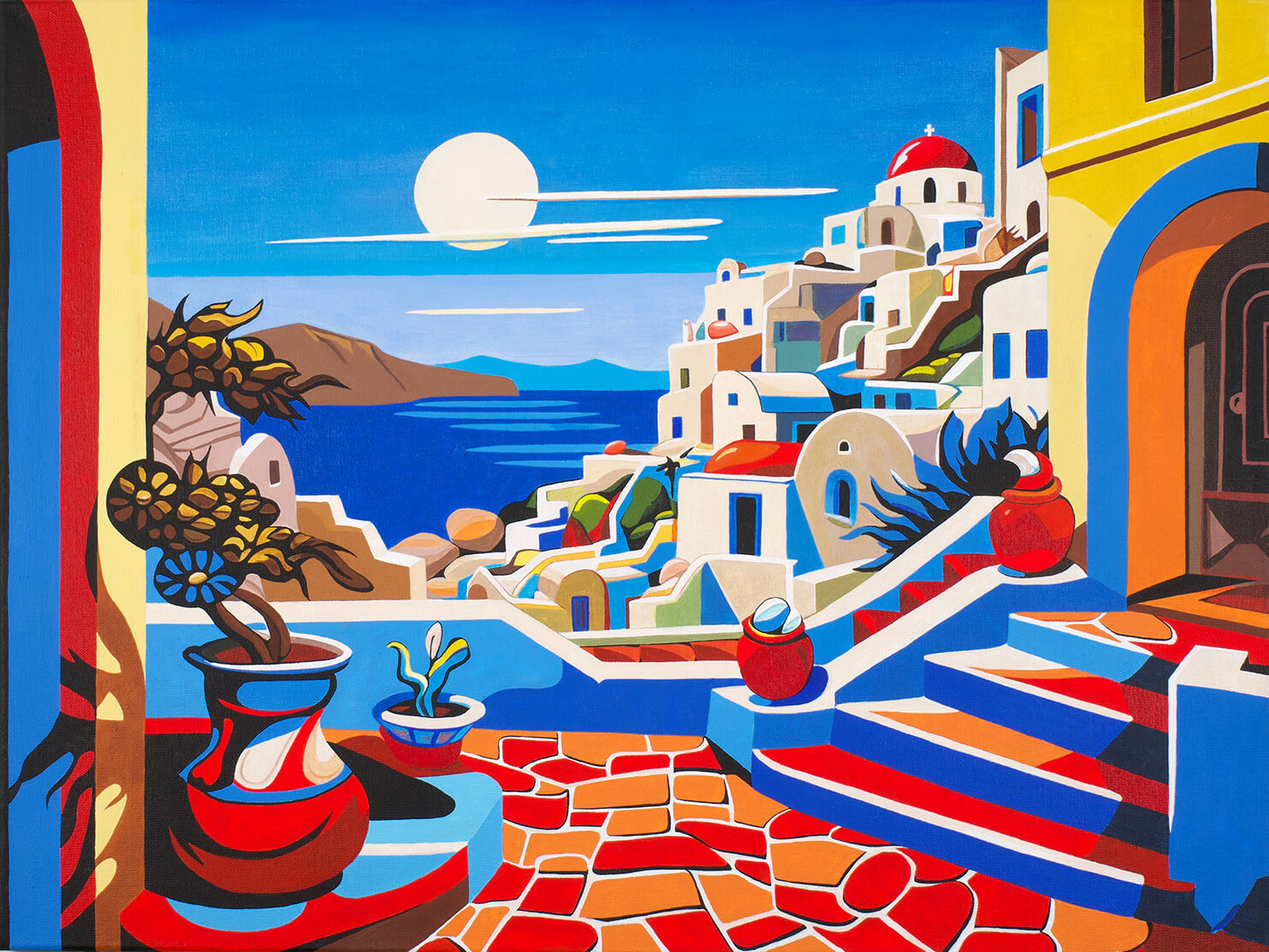 Greek Island 4, 60x80 cm, original acrylic painting on canvas