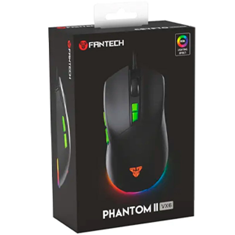Миша USB Fantech VX6 Phantom II RGB (7200dpi/20G) Black
