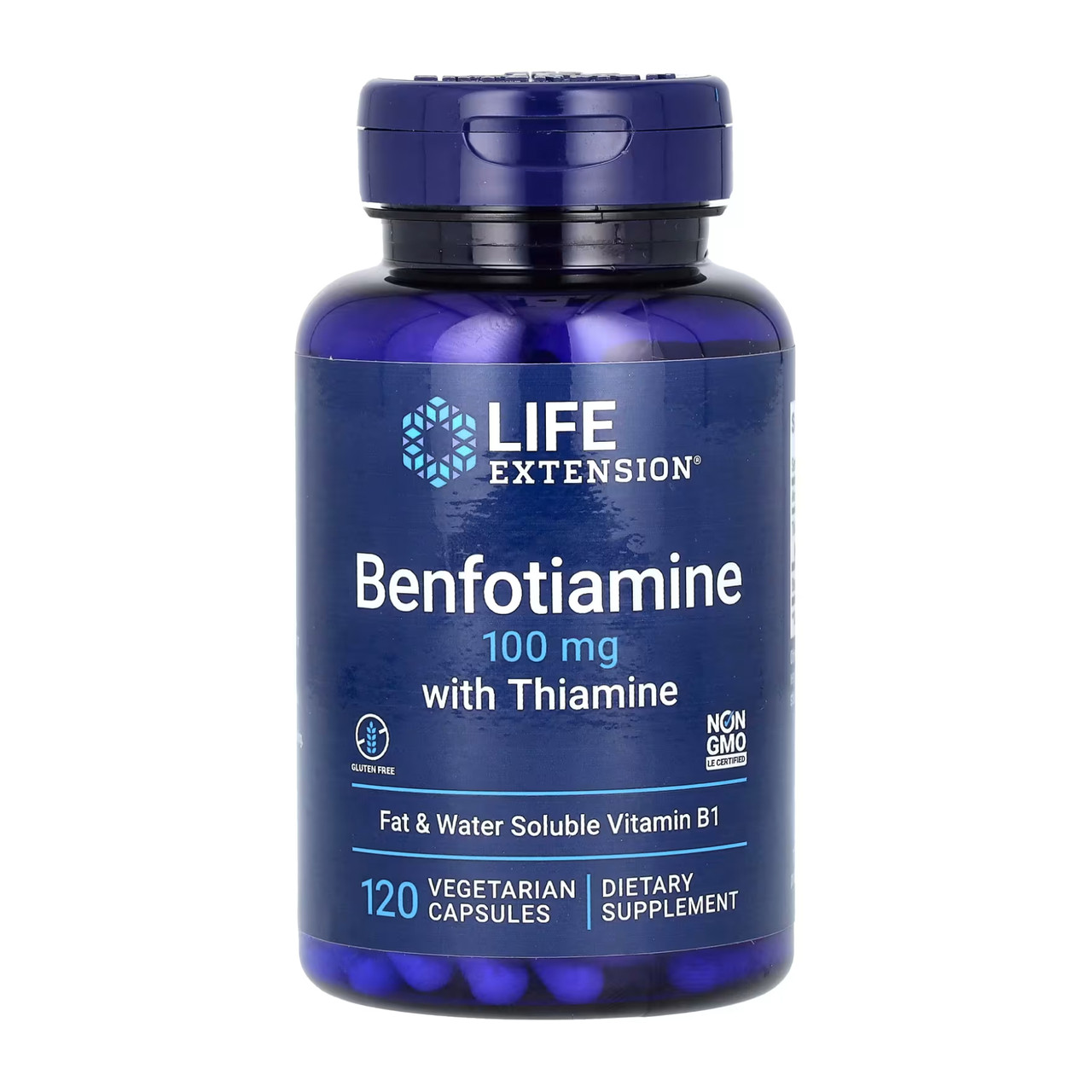 Бенфотіамін з тіаміном, Benfotiamine with Thiamine 100 mg - 120 vcaps