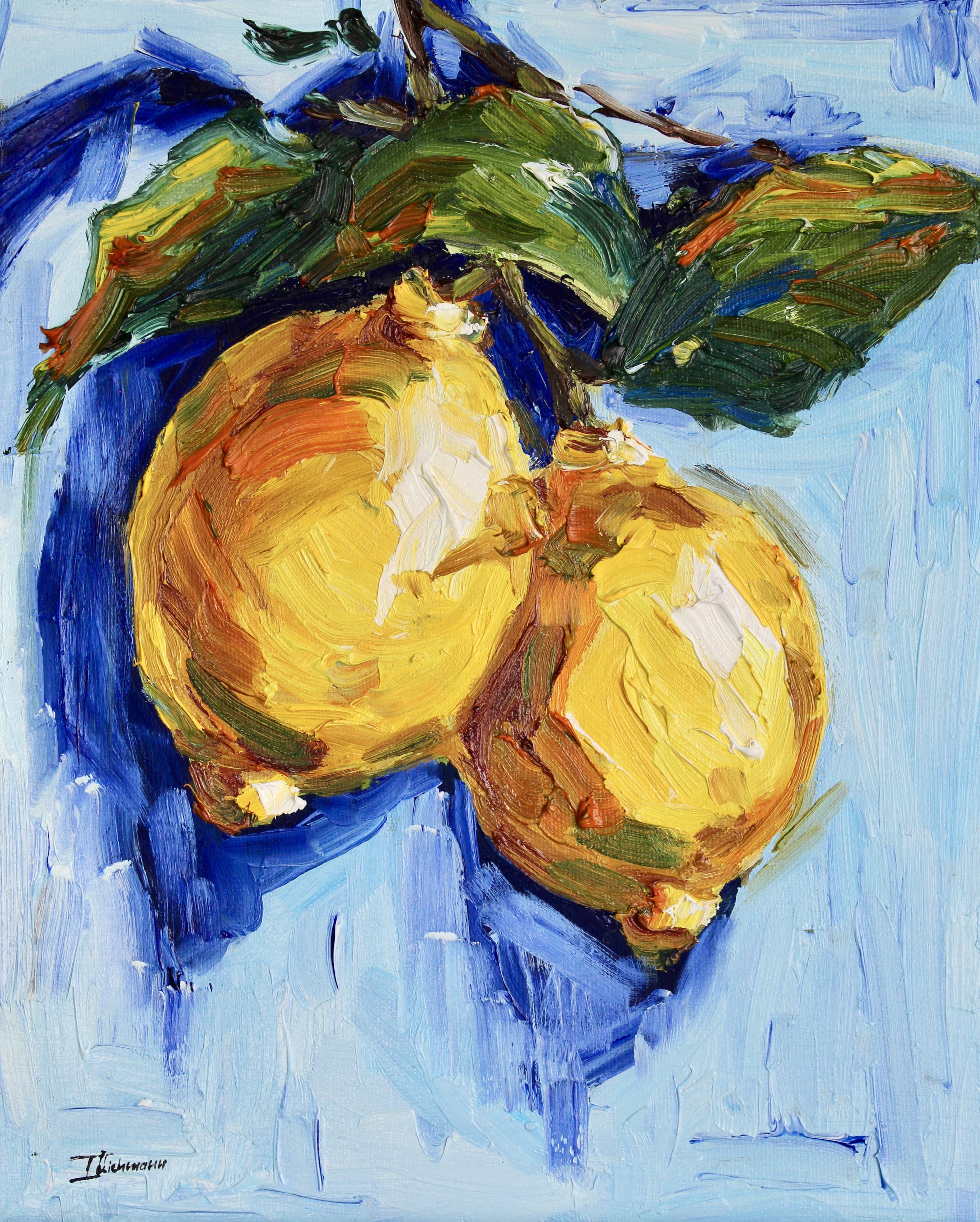 Yellow on Blue