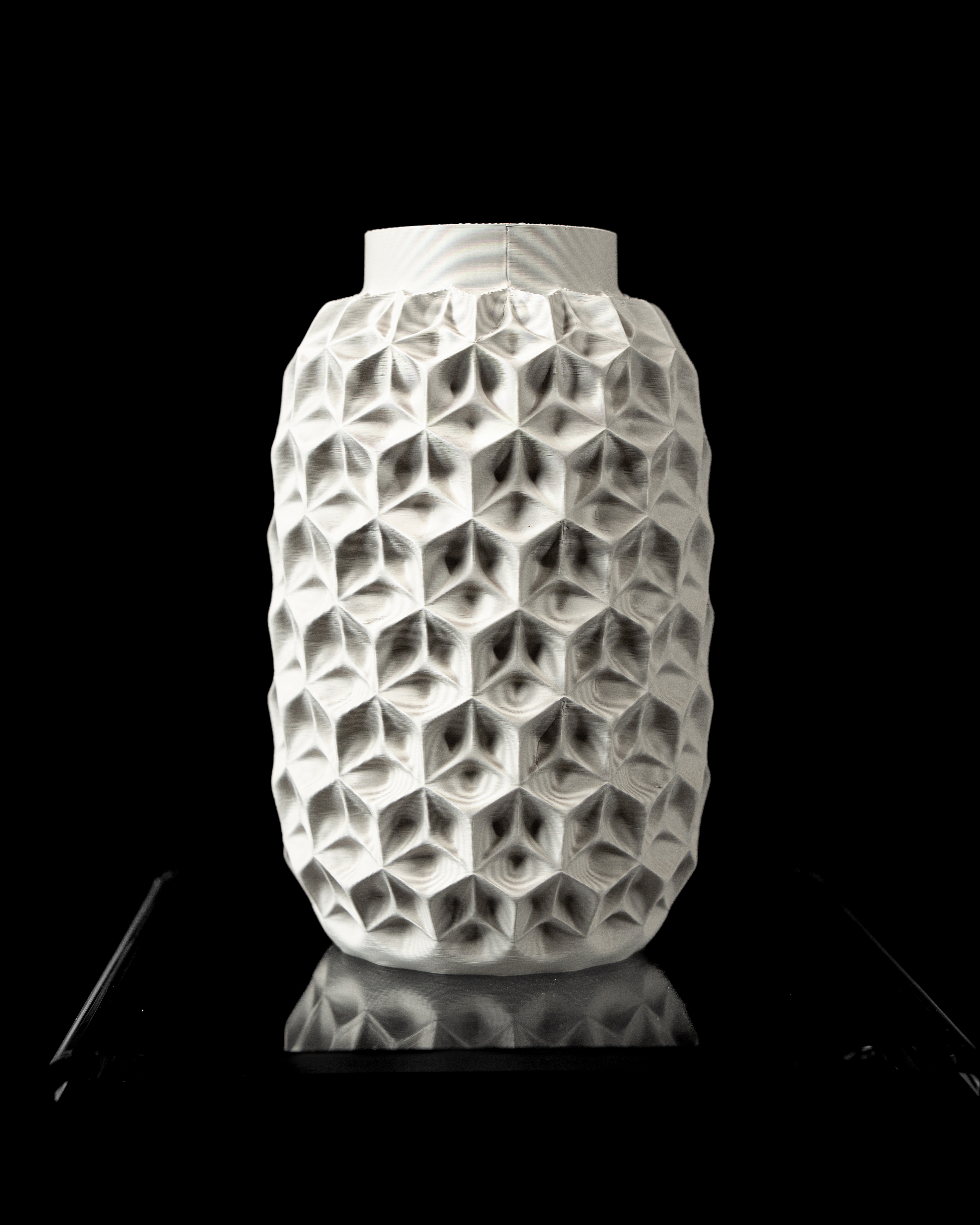Trihex Flower Vase – Geometric 3D Printed Vase