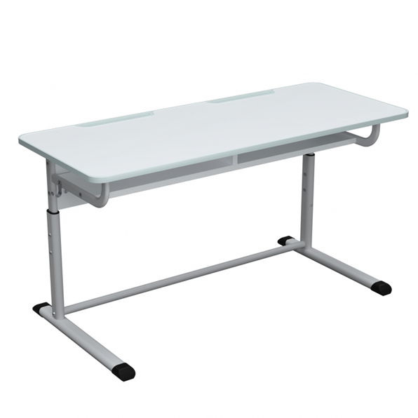 Стіл учнівський 2-місний,  регулюється для ростових гр. №4-7, плоско-овальна труба, KOMODO