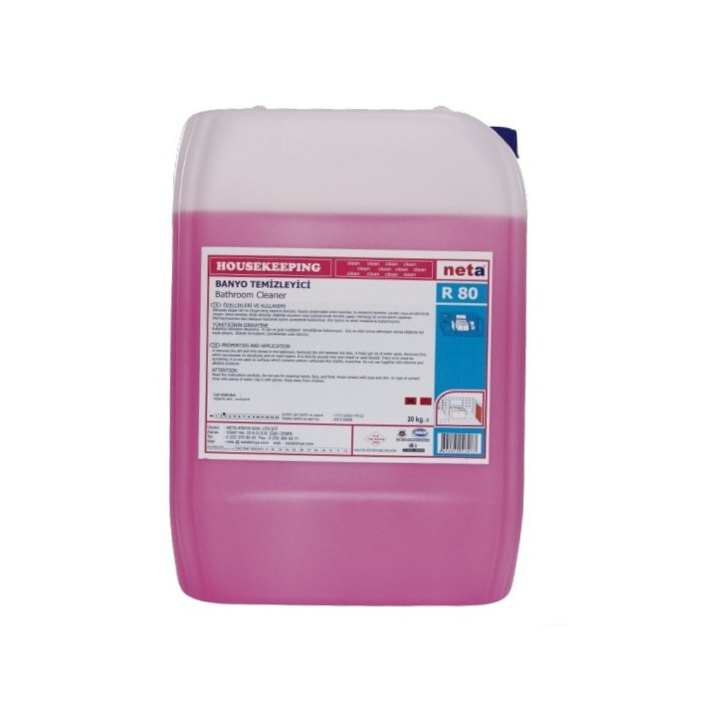 Концентрат 1:4 для видалення нальоту та іржі в ванній кімнаті ОПТОМ, R 80, Neta, 5 кг