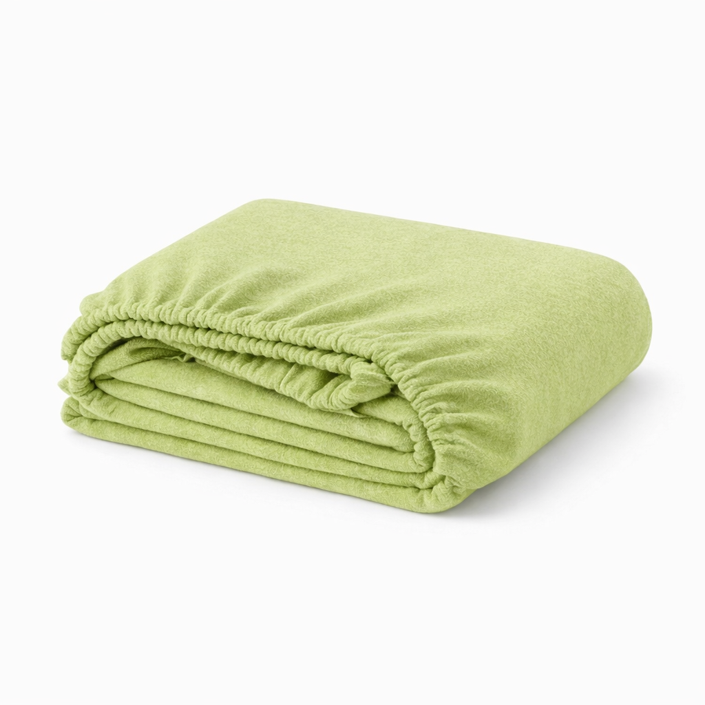 Простирадло на гумці з фланелі "Соковитий лайм"