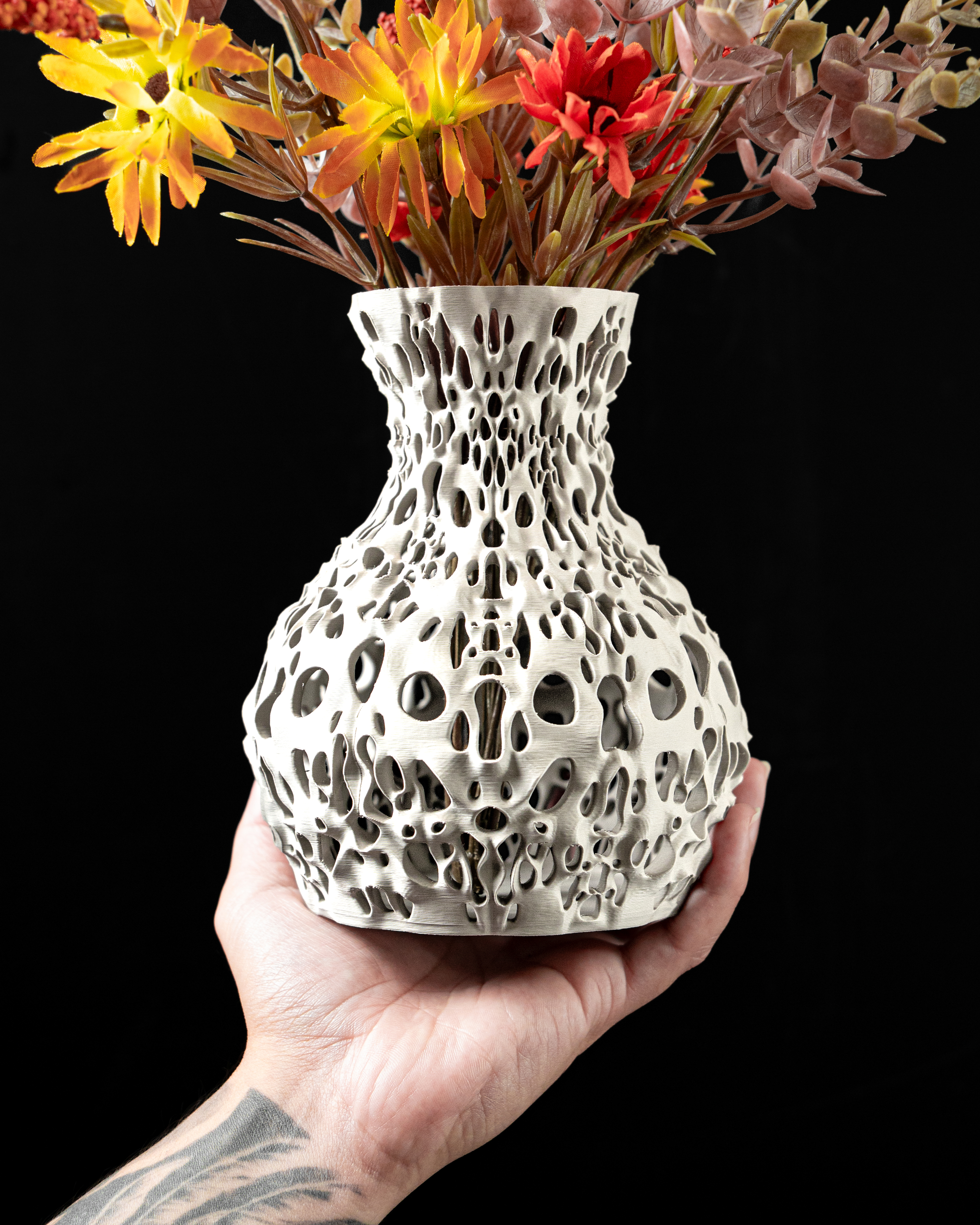 Spotted Flower Vase – Decorative 3D Printed Vase