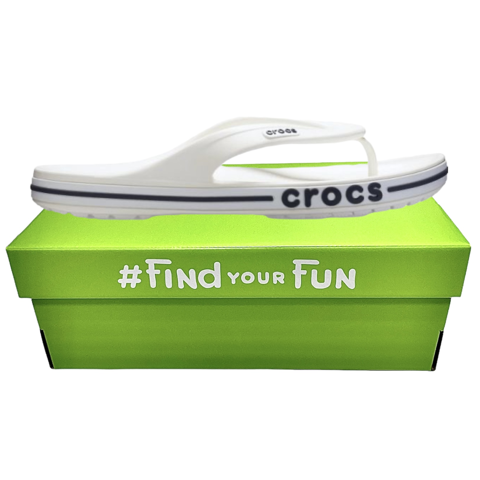 Crocs Bayaband Flip White/Navy в'єтнамки чоловічі / жіночі білі