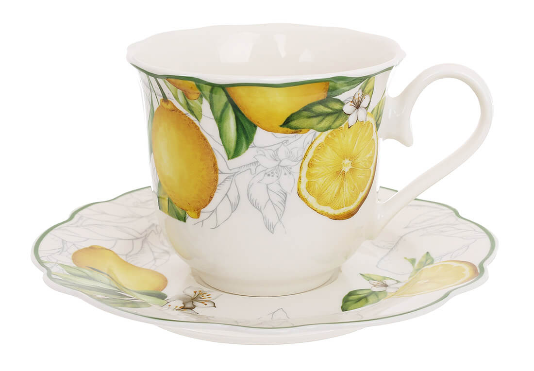 Сицилійський лимон, Набір порцеляновий чашка з блюдцем