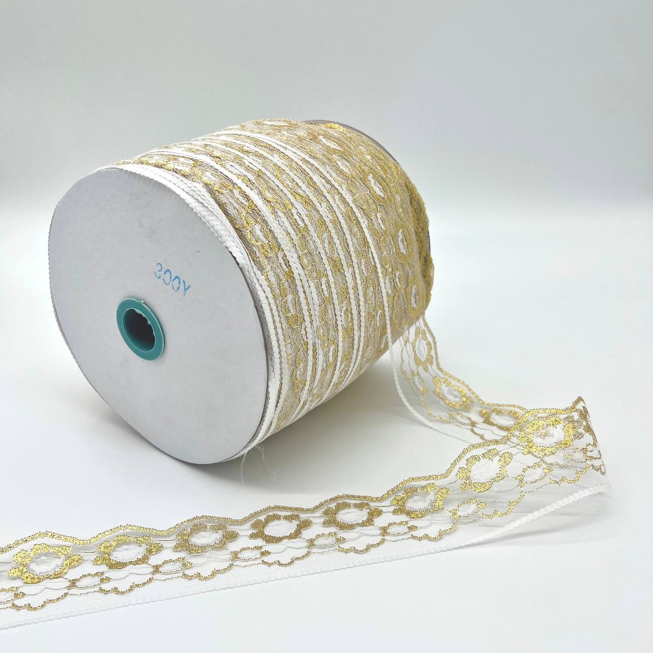 Мереживо ритуальне золото з люрексом 5см