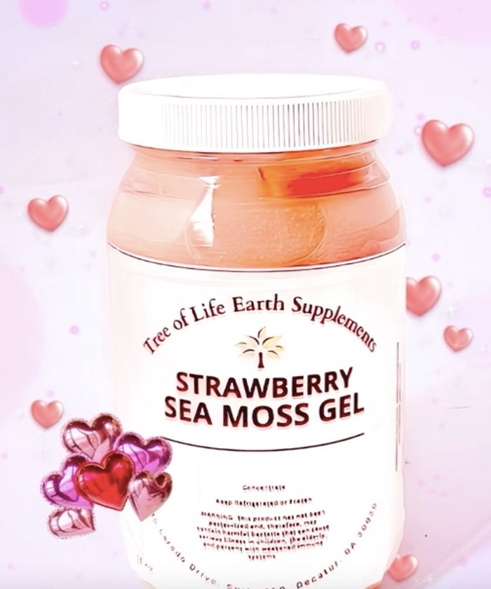 Strawberry Sea Moss Gel 16 OZ