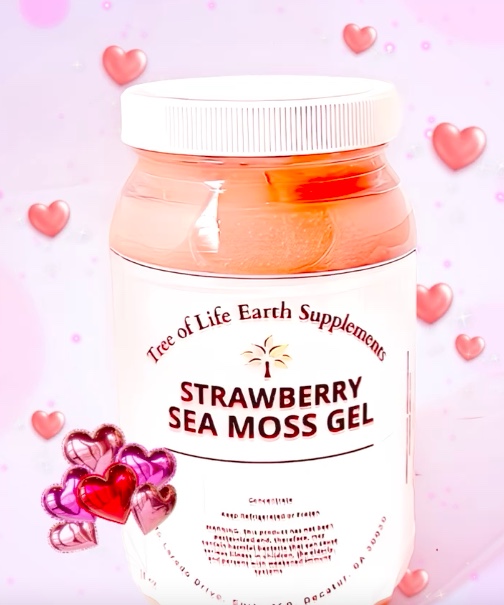 Organic Strawberry Sea Moss Gel 16 OZ