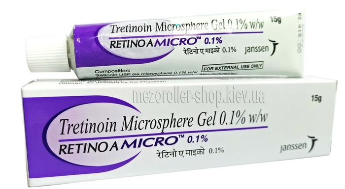 Ретин-А Третиноин Гель Retinol Microsphere Gel 0.1%, Janssen, 15g