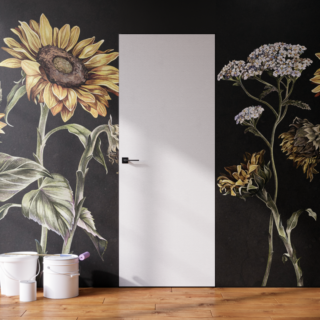 Приховані двері UNI GLASS - МДФ грунтоване