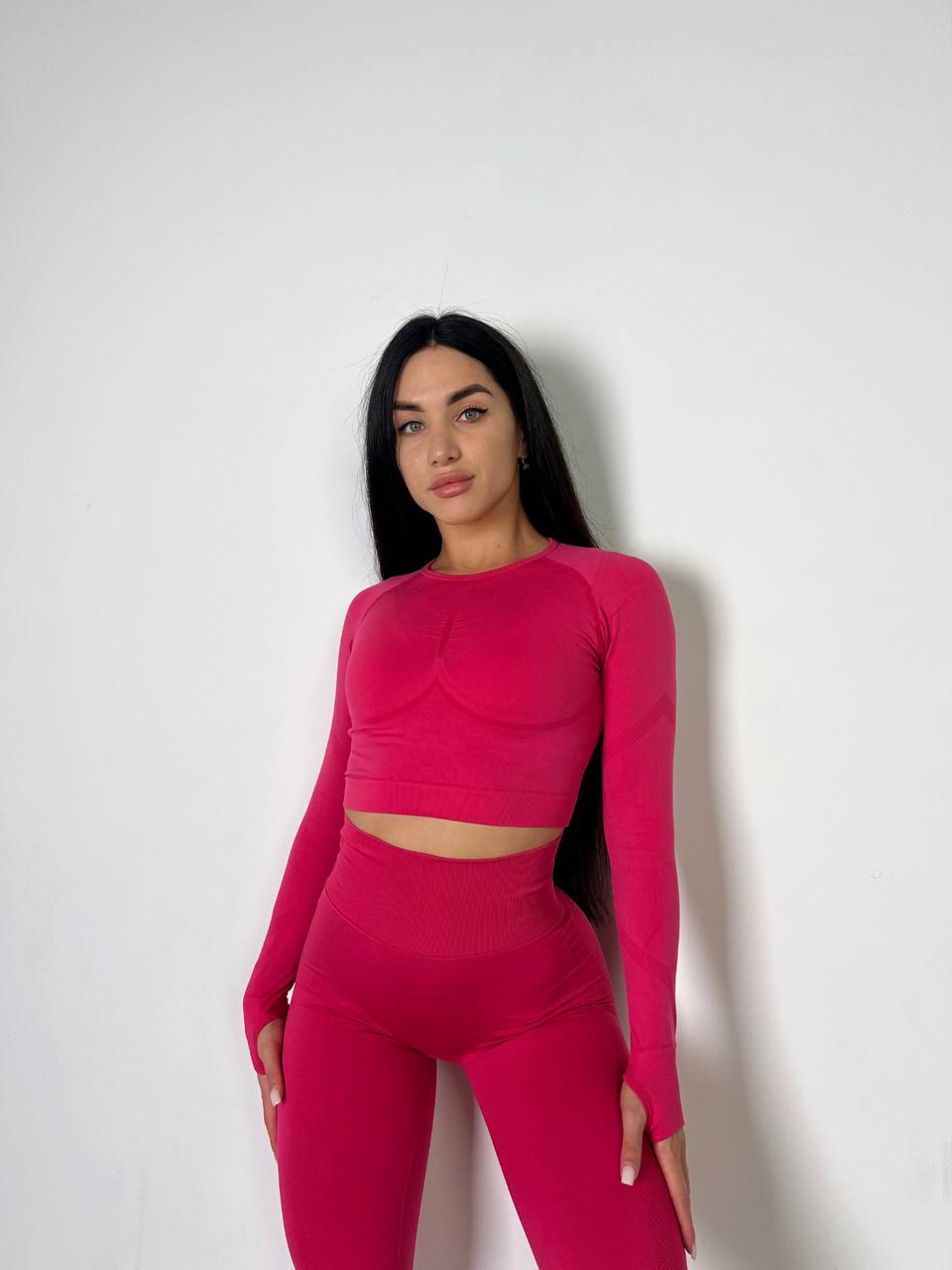 Жіночий фітнес комплект Верона в рожевому кольорі