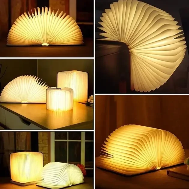 Світильник-книга LED, нічник з магнітним кріпленням, портативна лампа з акумулятором, подарунок для дому та друзів