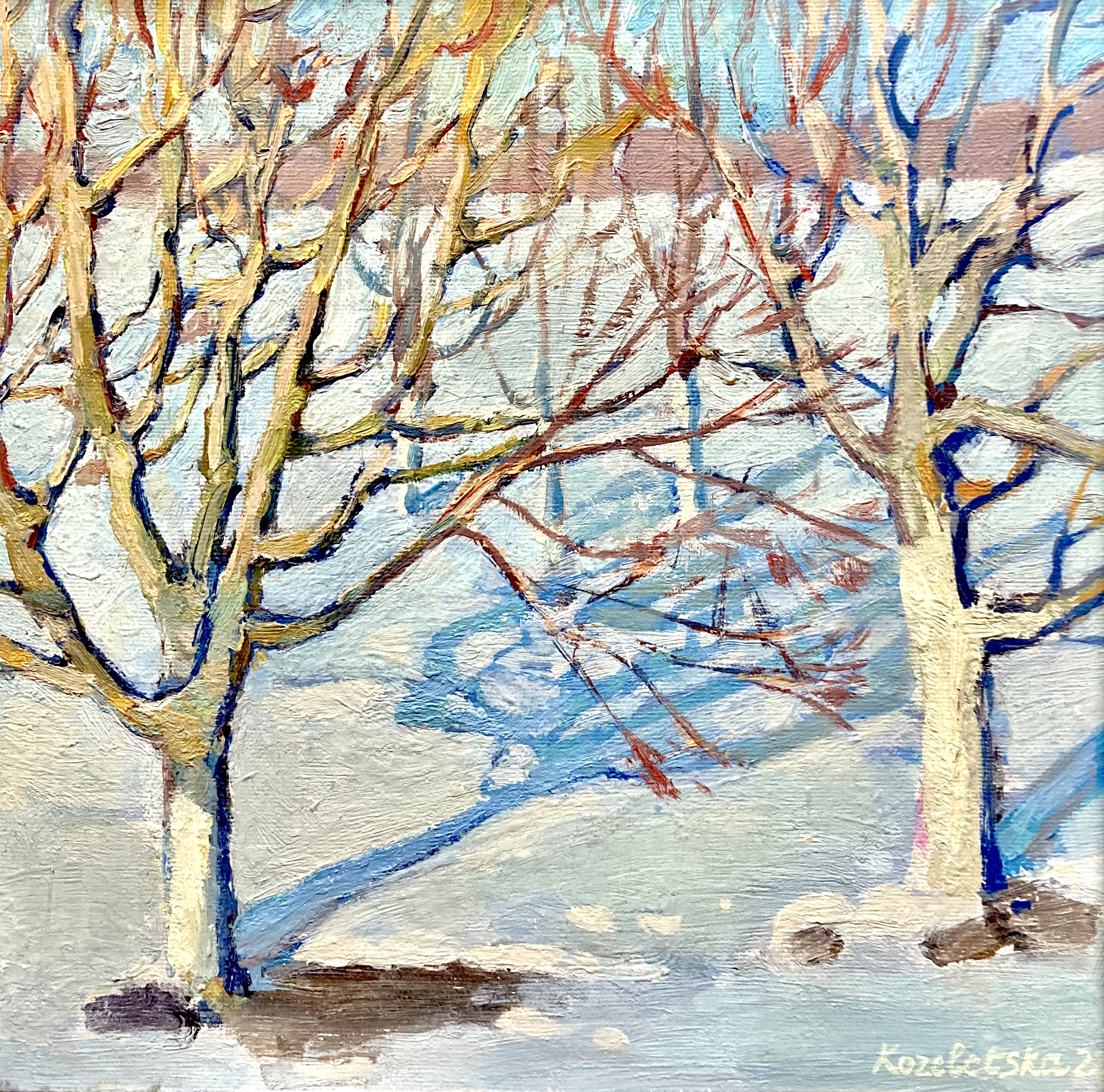 Sunny day, 2022, 30x30 sm, oil on canvas