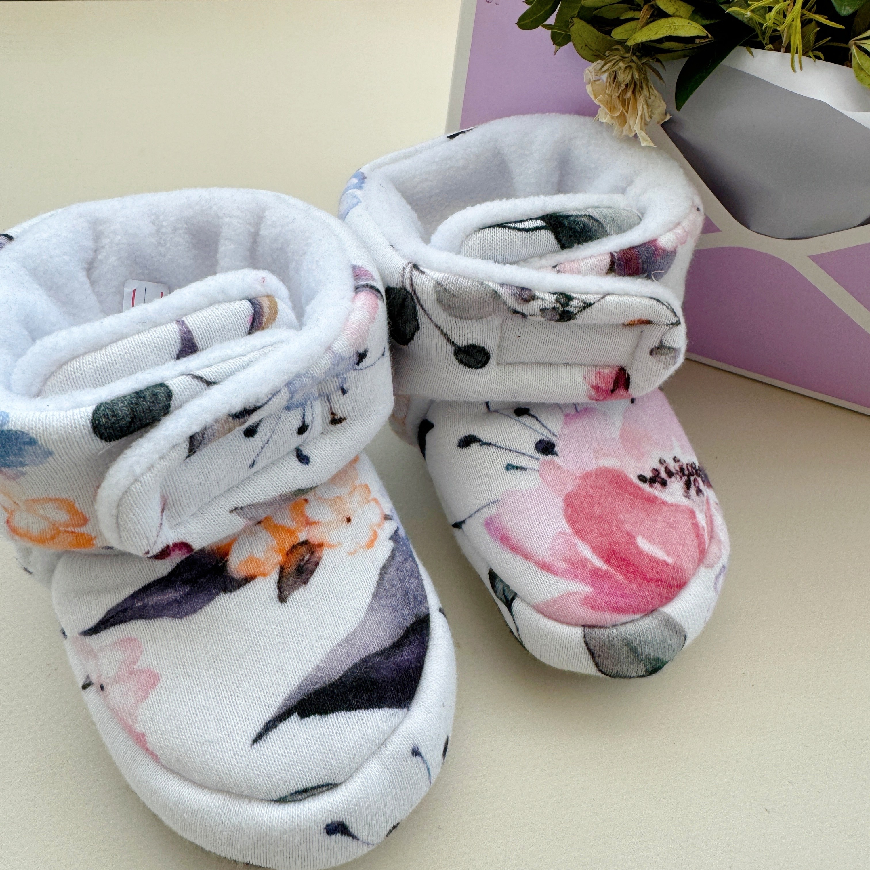 Чобітки дитячі утеплені квіти