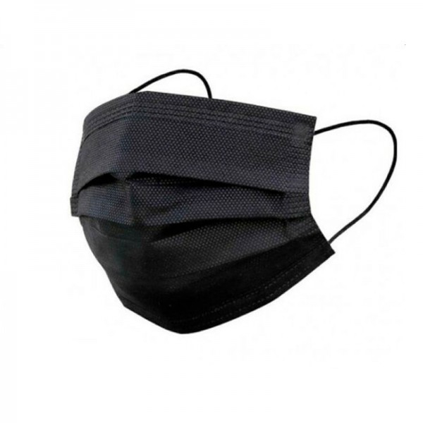 Black IIR surgical mask