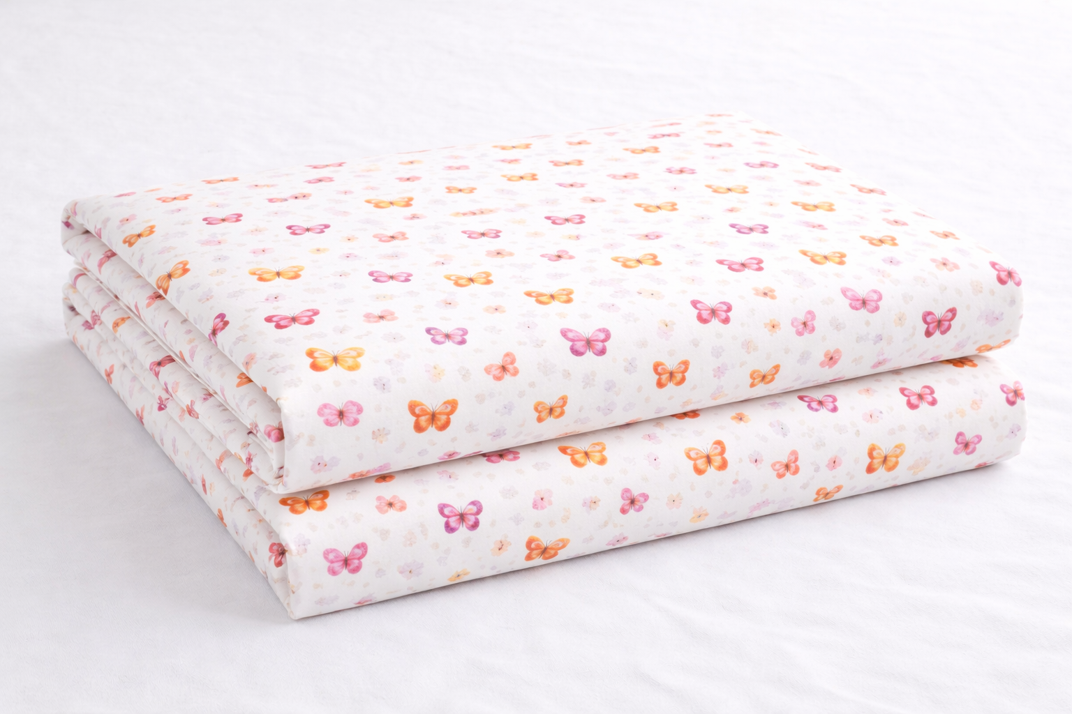 Підковдра  ранфорс принт "Рожеві метелики"