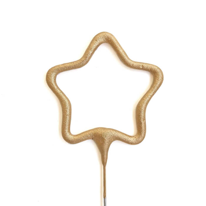 Свічка бенгальська зірочка золото