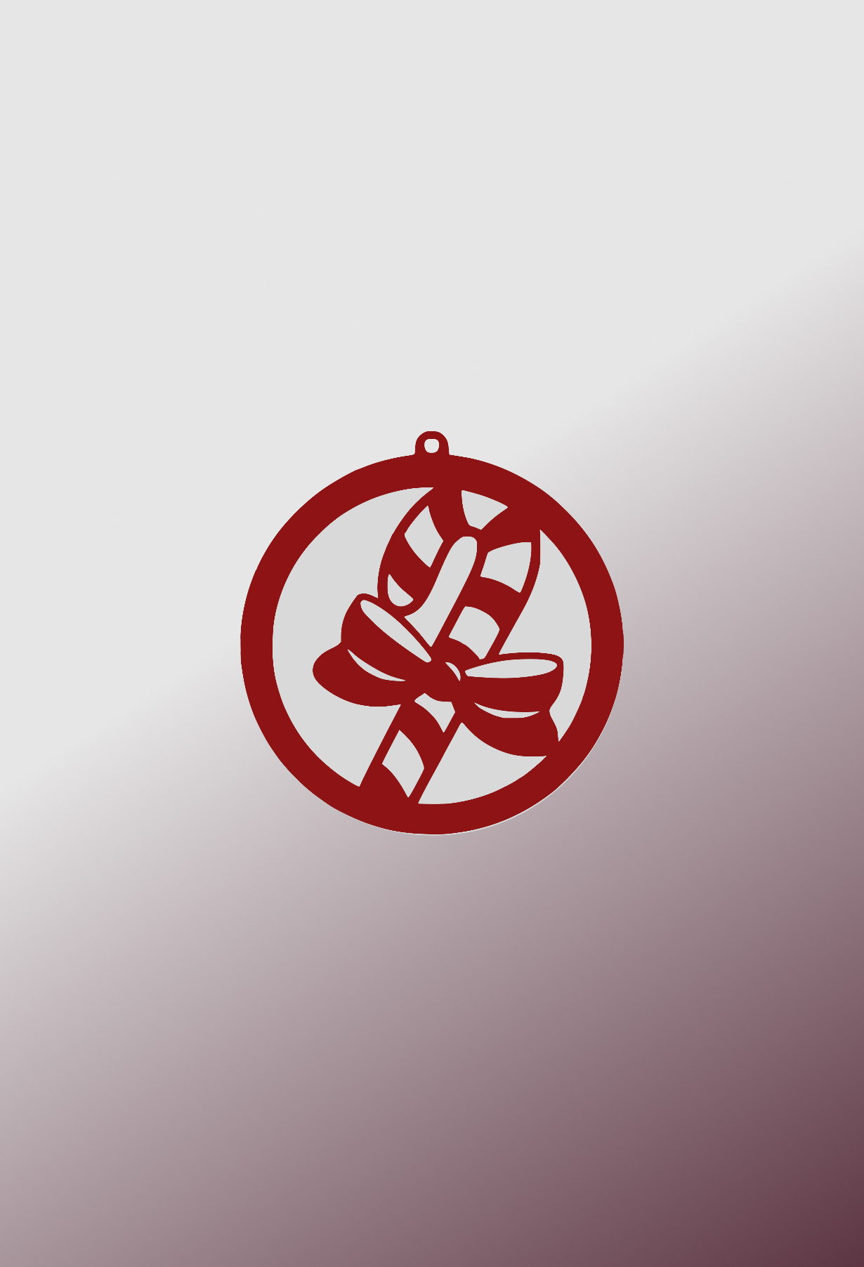 Металева різдвяна кулька з льодяником і бантом “Candy Joy”