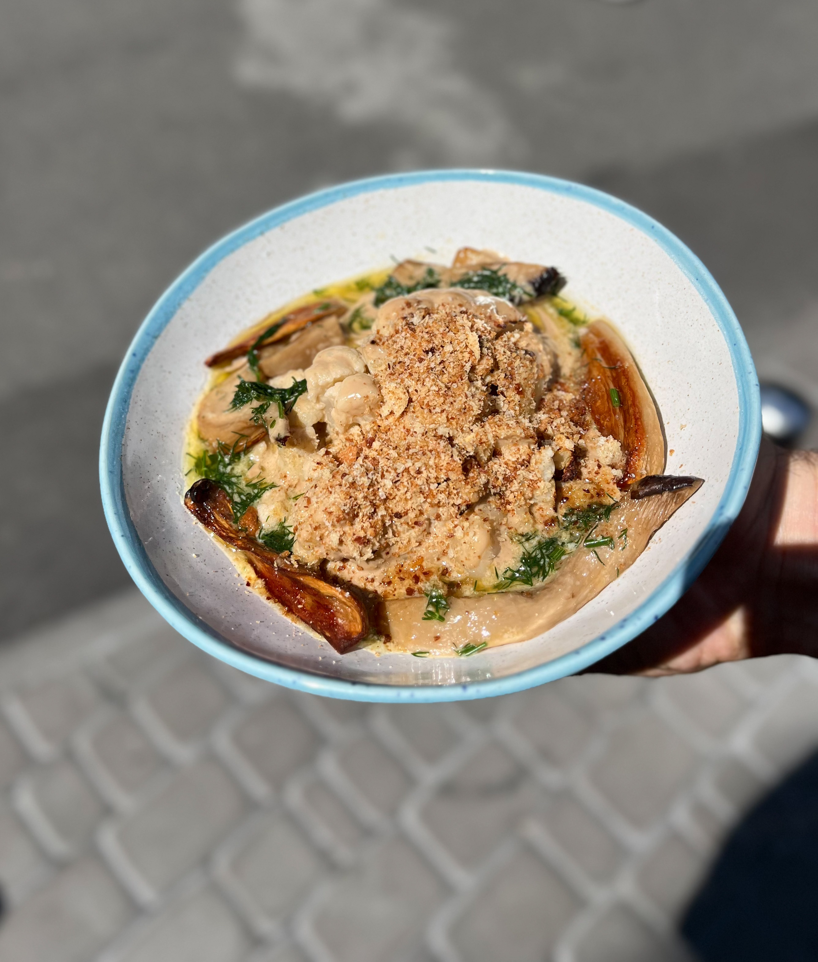 Steamed cauliflower