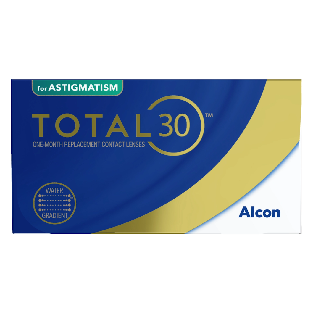 КОНТАКТНІ ЛІНЗИ ALCON TOTAL30 FOR ASTIGMATISM (3шт/уп.)