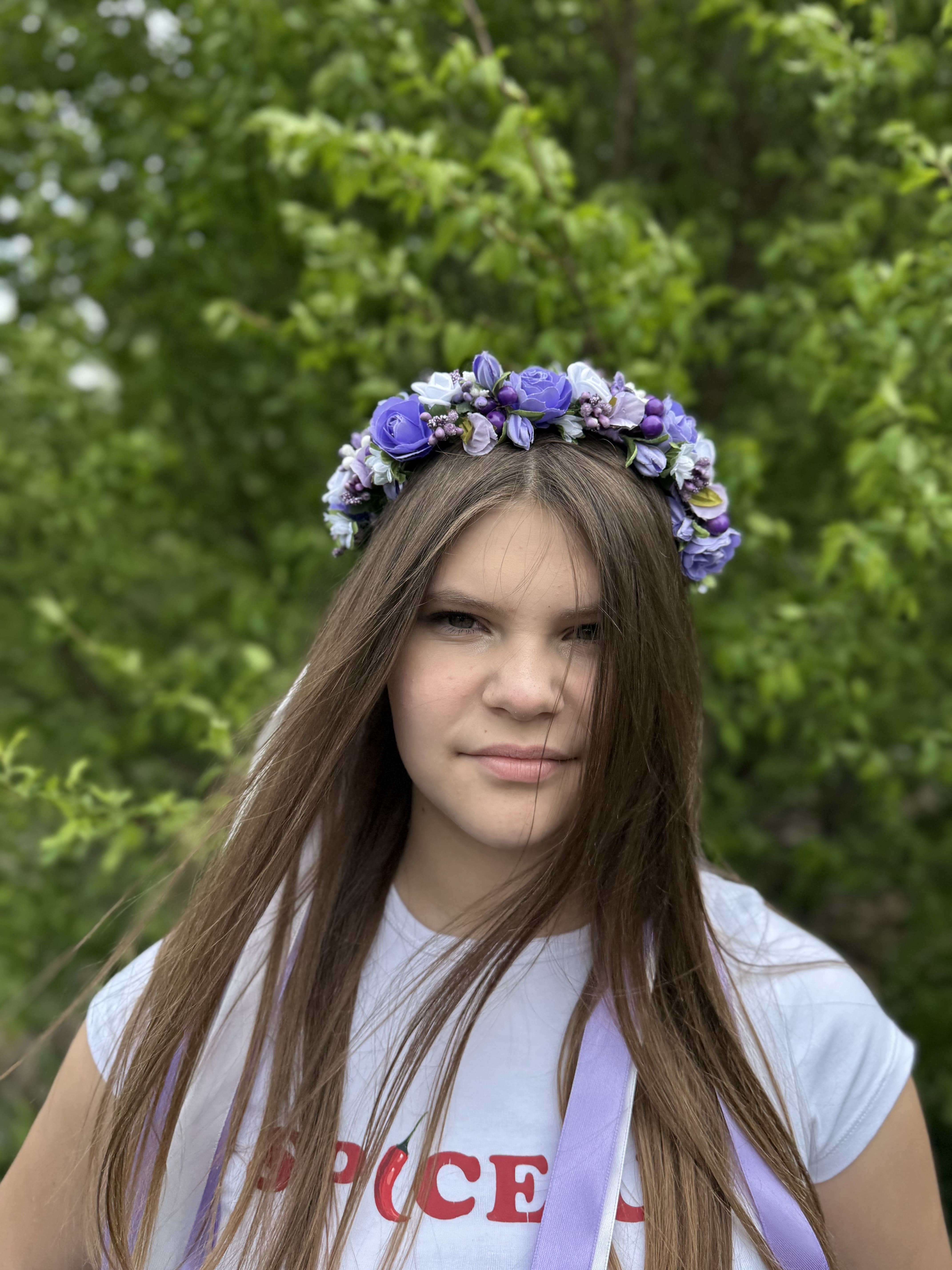 Вінок для волосся «Бузковий ранок»