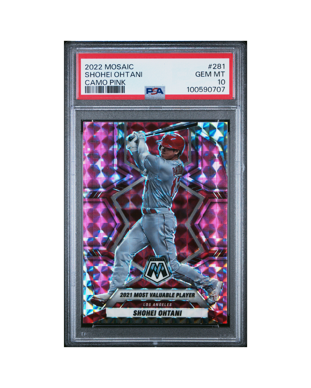 2022 PANINI MOSAIC #281 SHOHEI OHTANI CAMO PINK