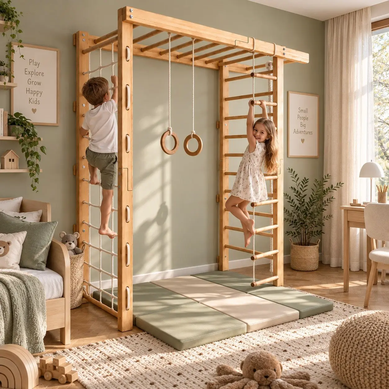 Indoor Kletterwand für Kinder – Mila Kletterstation mit Sprossenwand