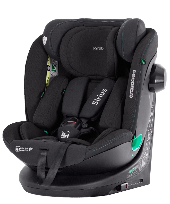 Автокрісло Carrello Sirius 0-36 кг Absolute Black ISOFIX з поворотом