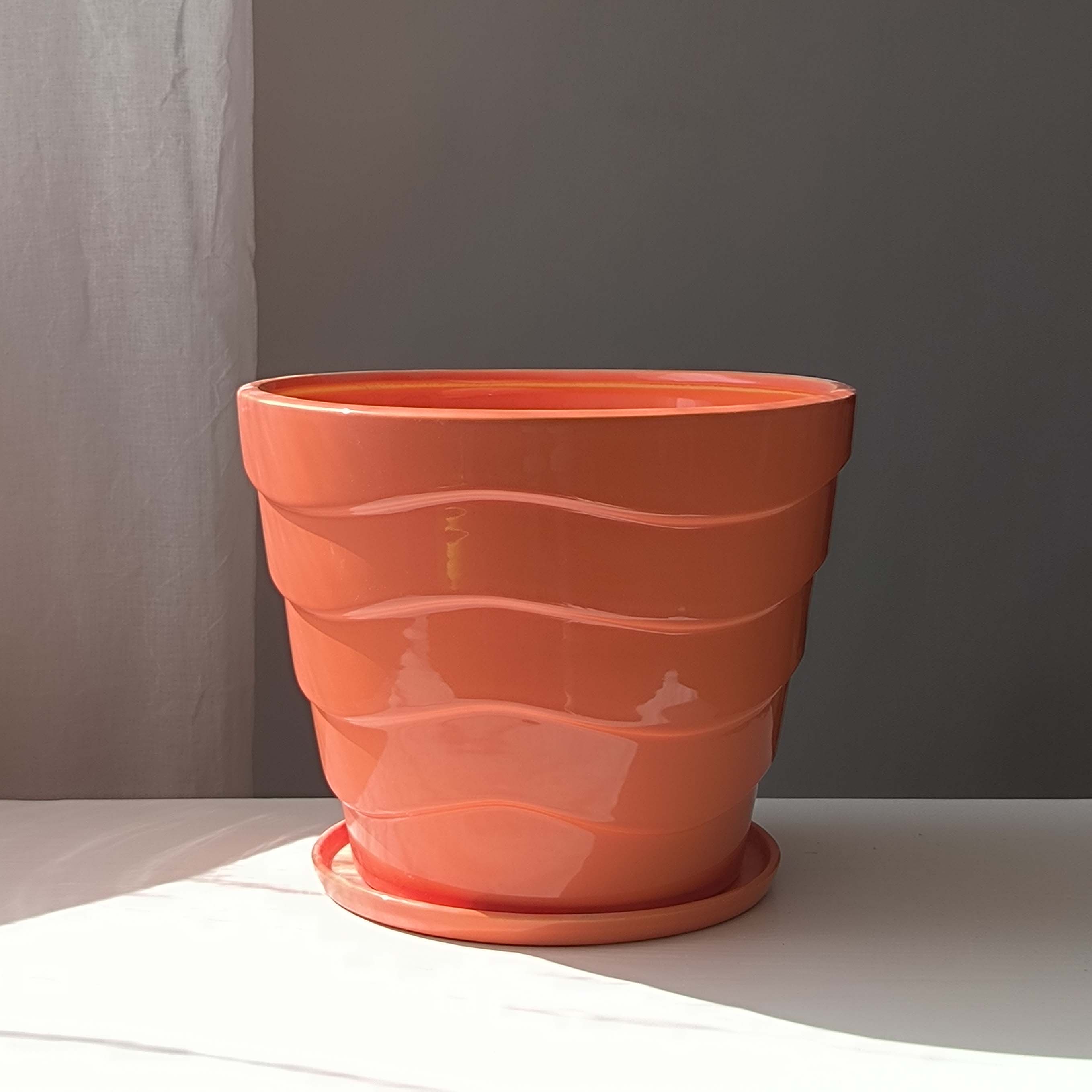 Горщик Конус з хвильками 4,6 л Помаранчевий p253