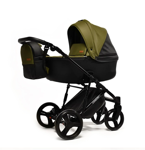 Коляска 2в1 Donatan Comfort екошкіра оливка
