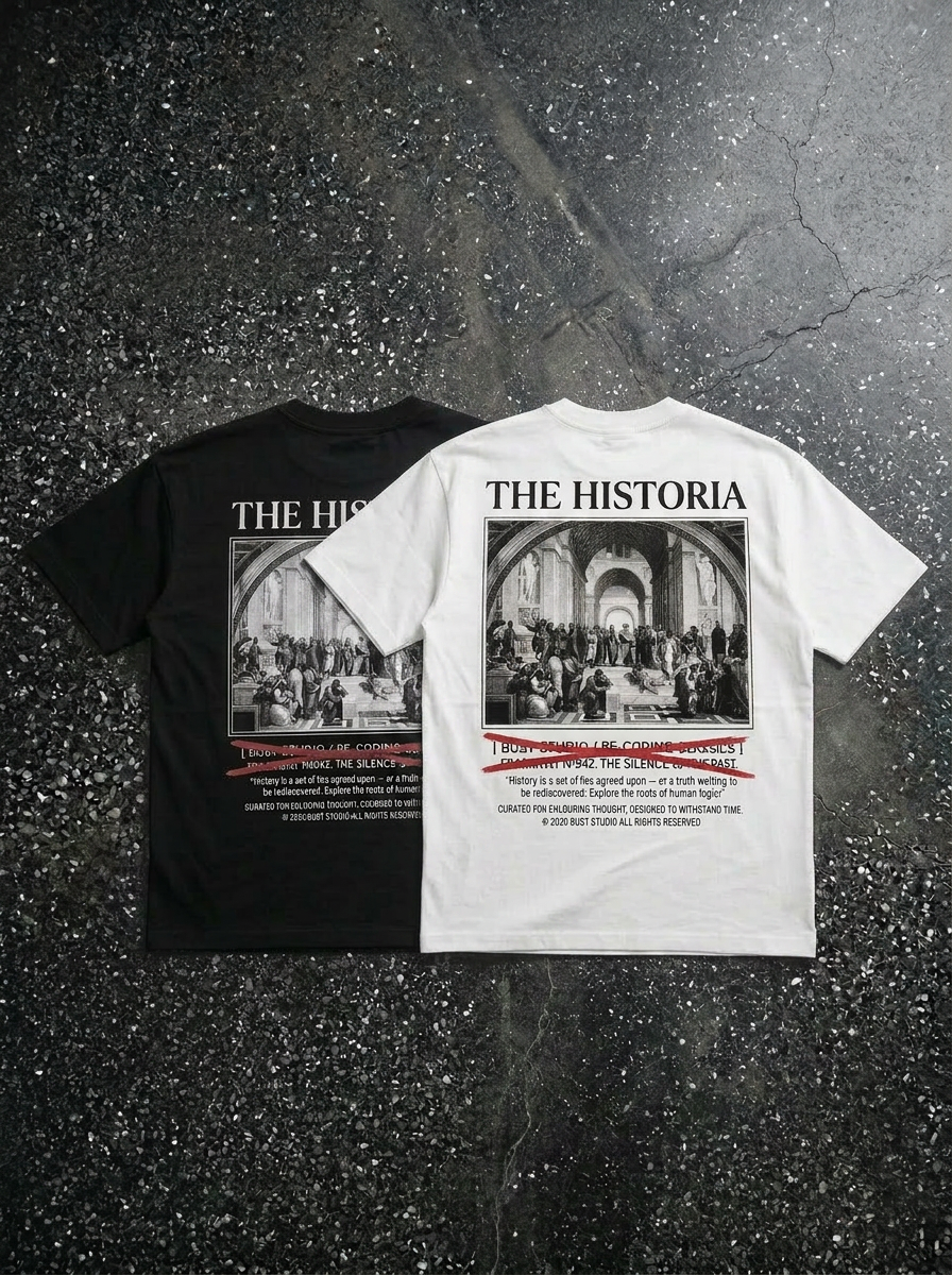 Футболка BUST «THE HISTORIA» (Black/White) — Italy Edition