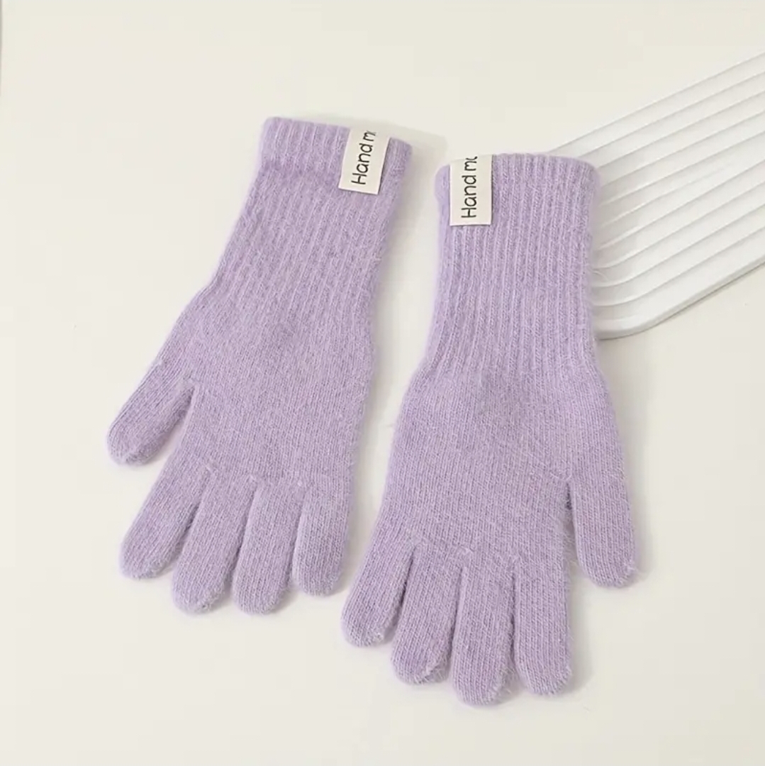 Рукавички довгі ангора фіолет