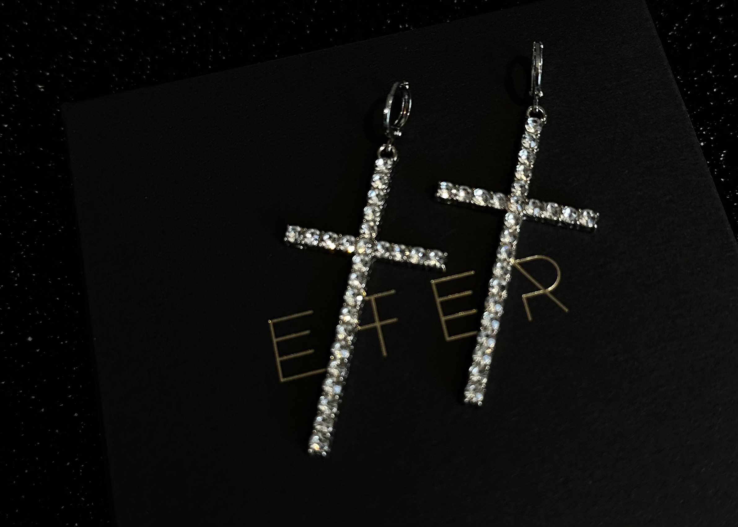Cross Diamond earrings