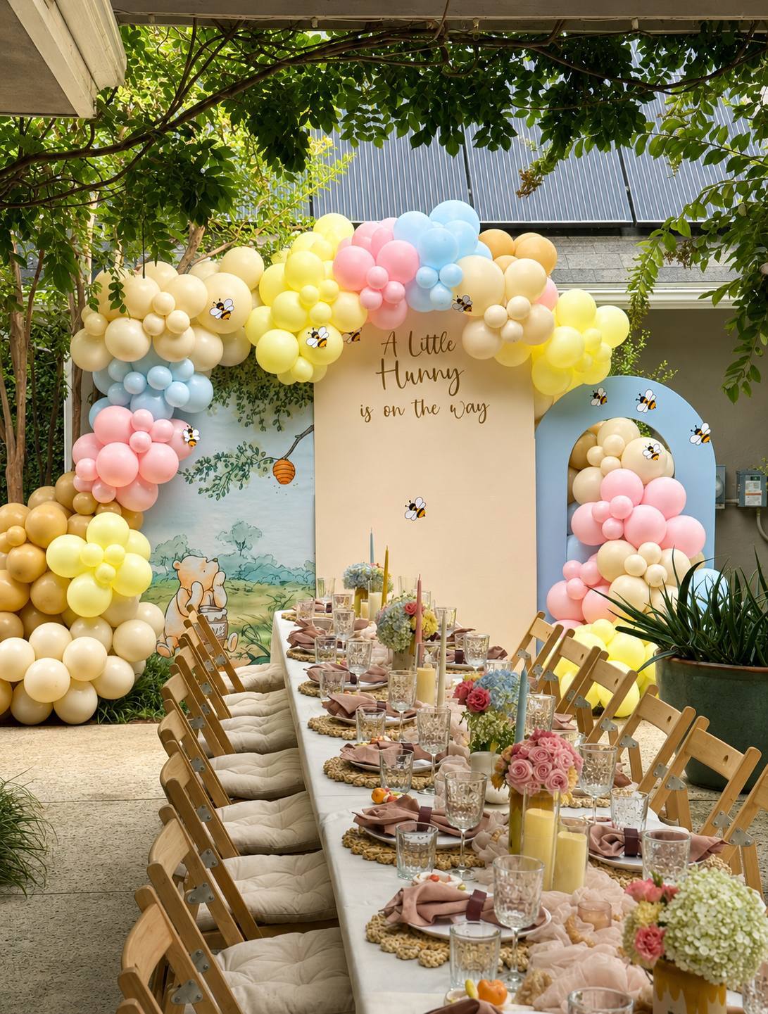 A Little Hunny Baby Shower Backdrop