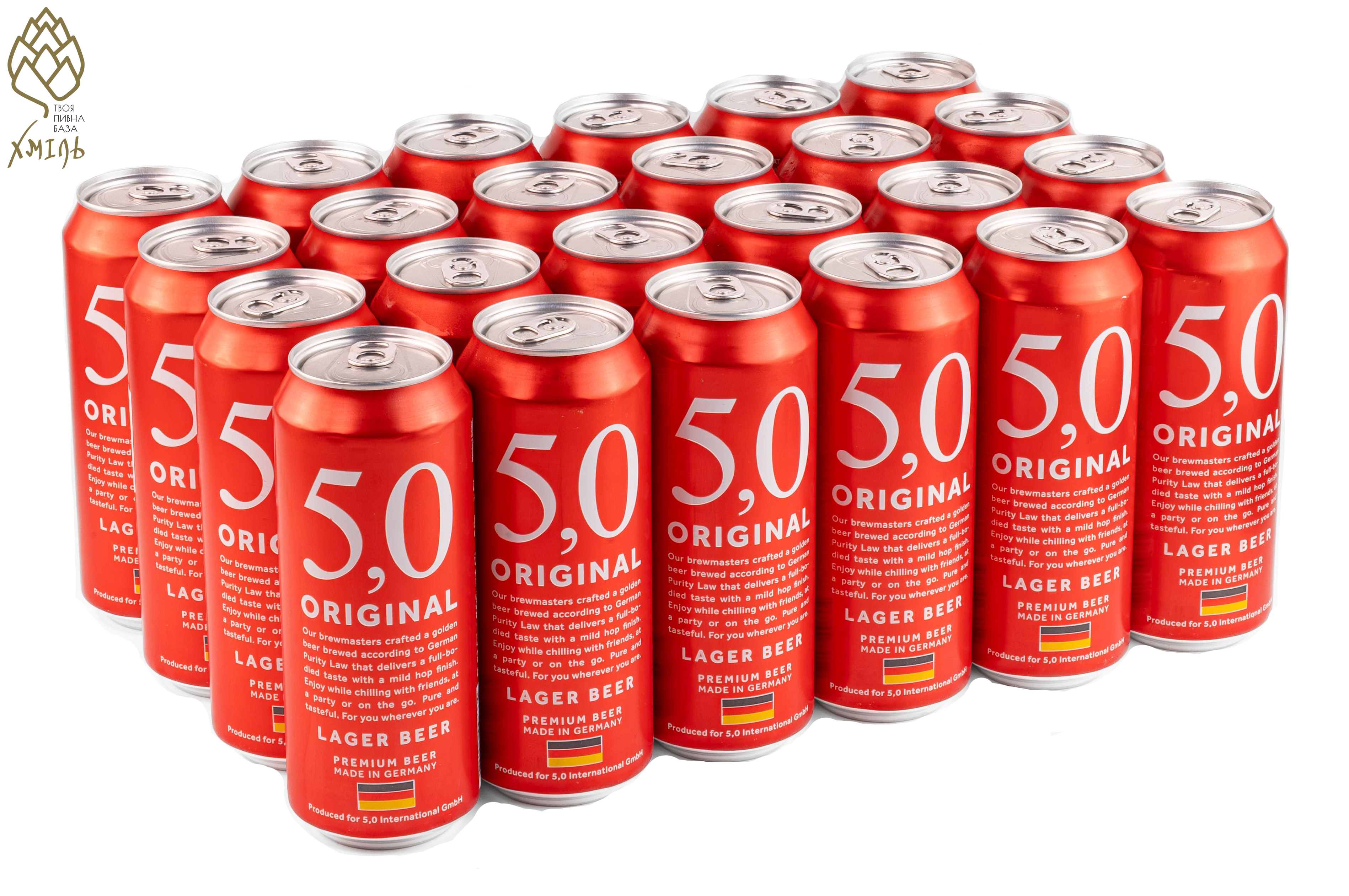 Пиво 5,0 ORIGINAL lager 0,5л  ж/б (24 шт/уп)