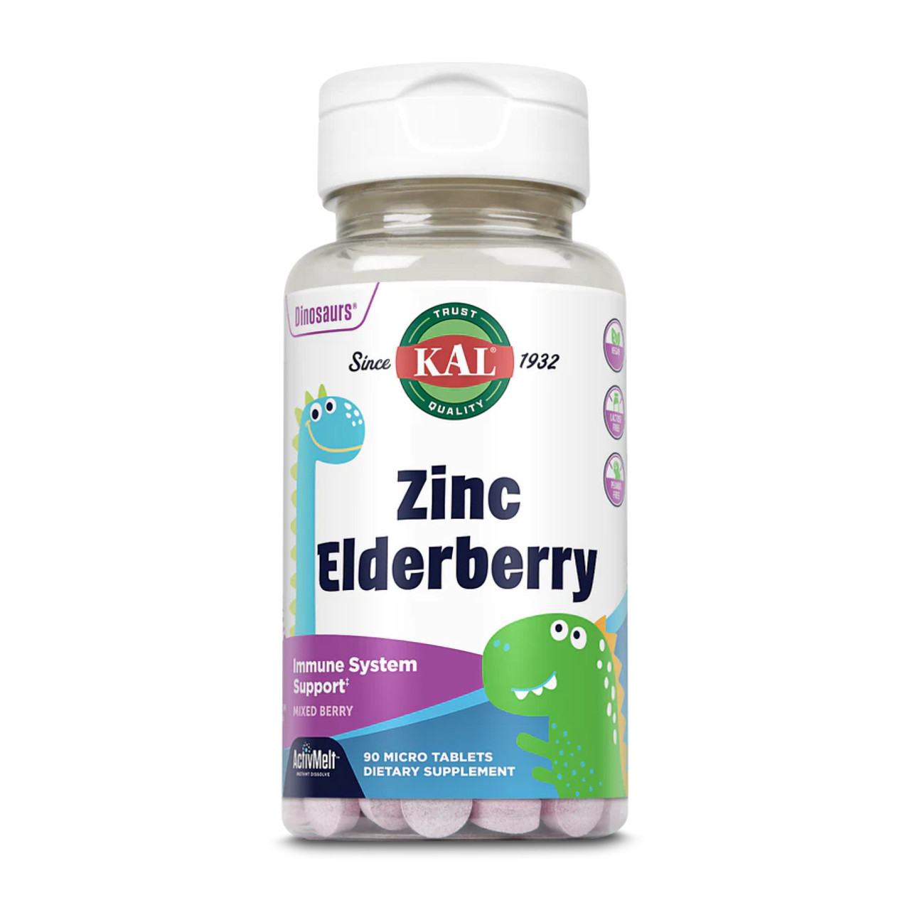 Цинк для дітей, Zinc Elderberry 5mg - 90 tabs Berry