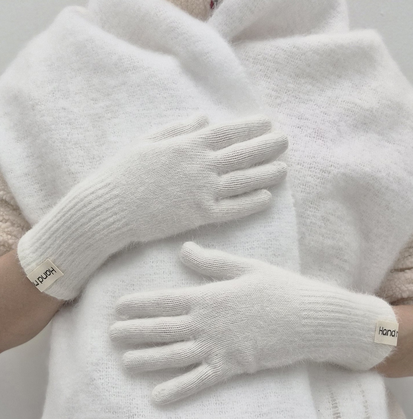 Шарф об'ємний білий