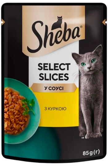 Шеба пауч з куркою в соусі 85г