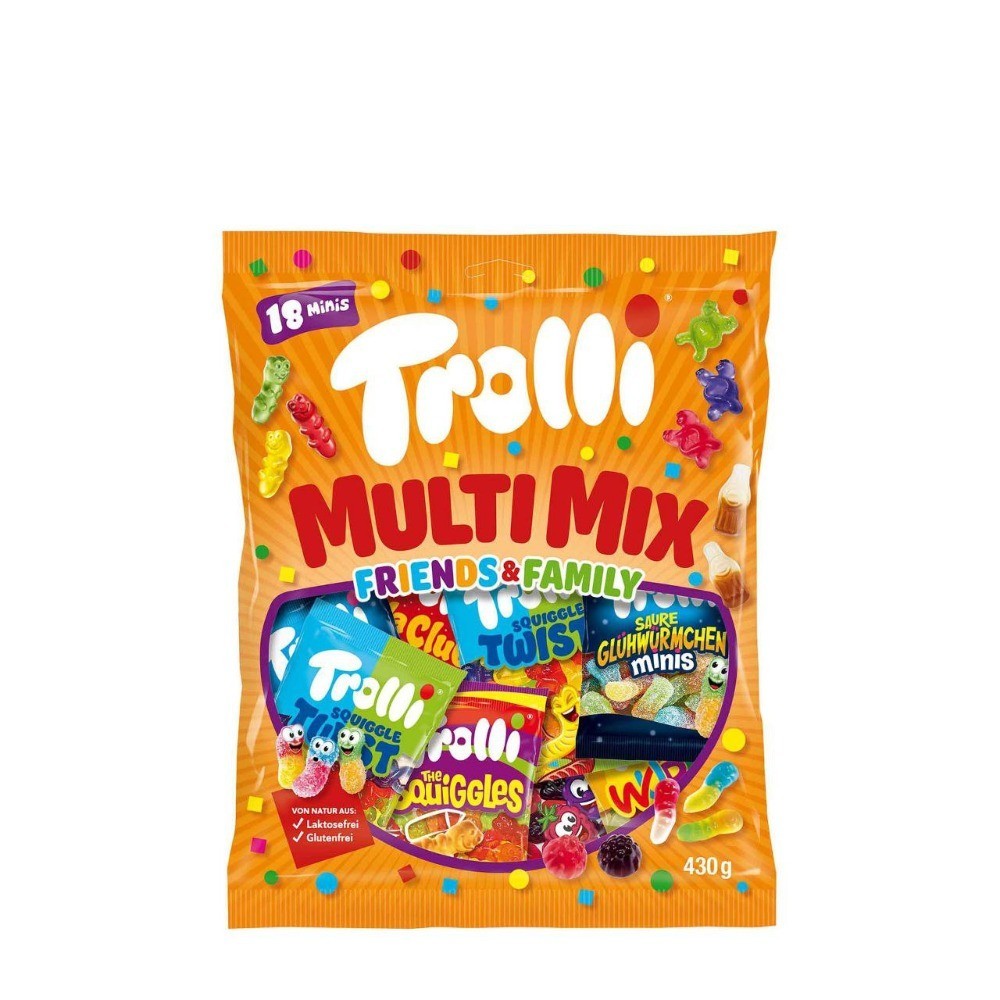 Набір желейних цукерок Trolli Multi Mix 430 г. 18 міні пакетів