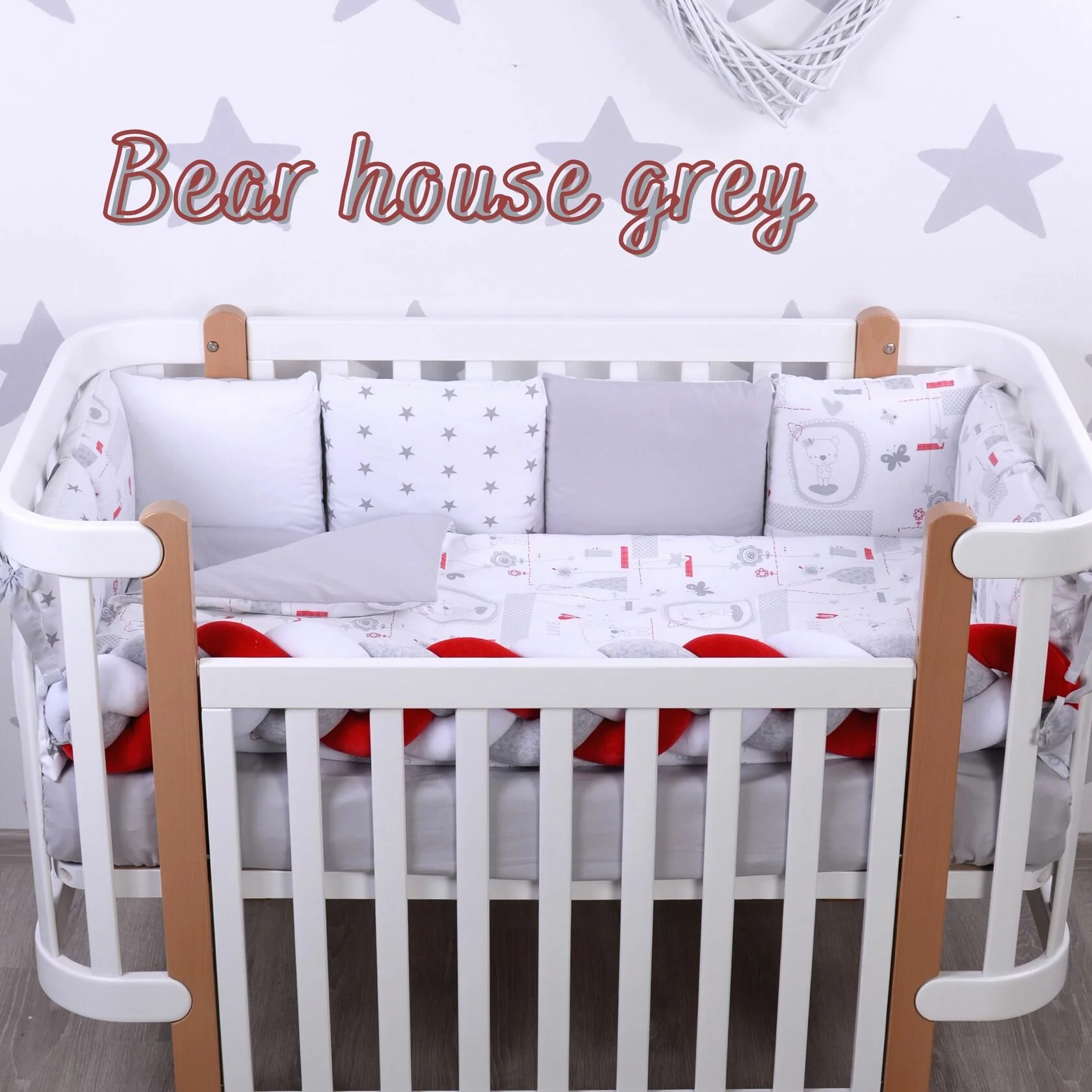 Постільний комплект Baby Veres "Bear house grey'' (6од.)