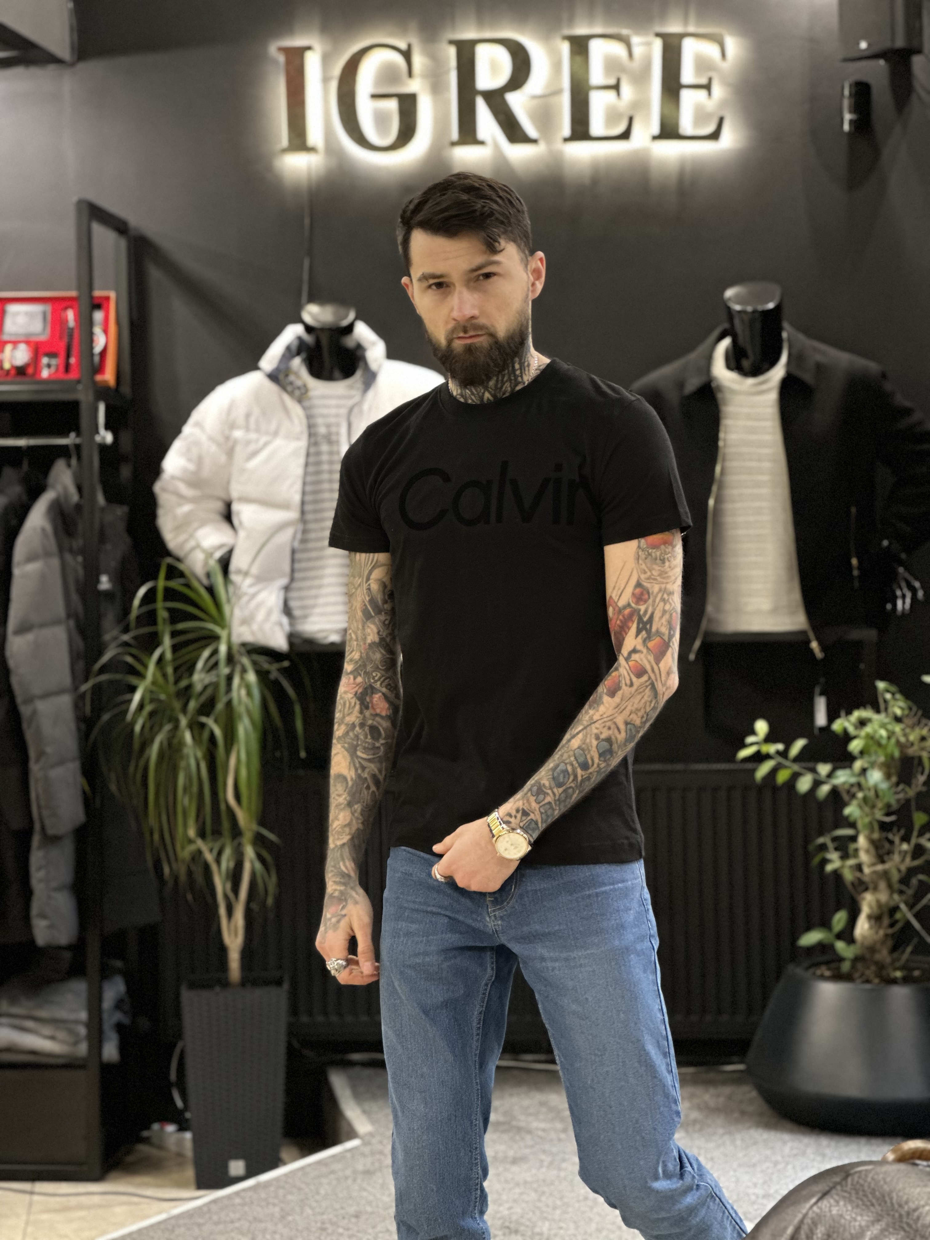 Брендова чоловіча футболка Calvin Klein black