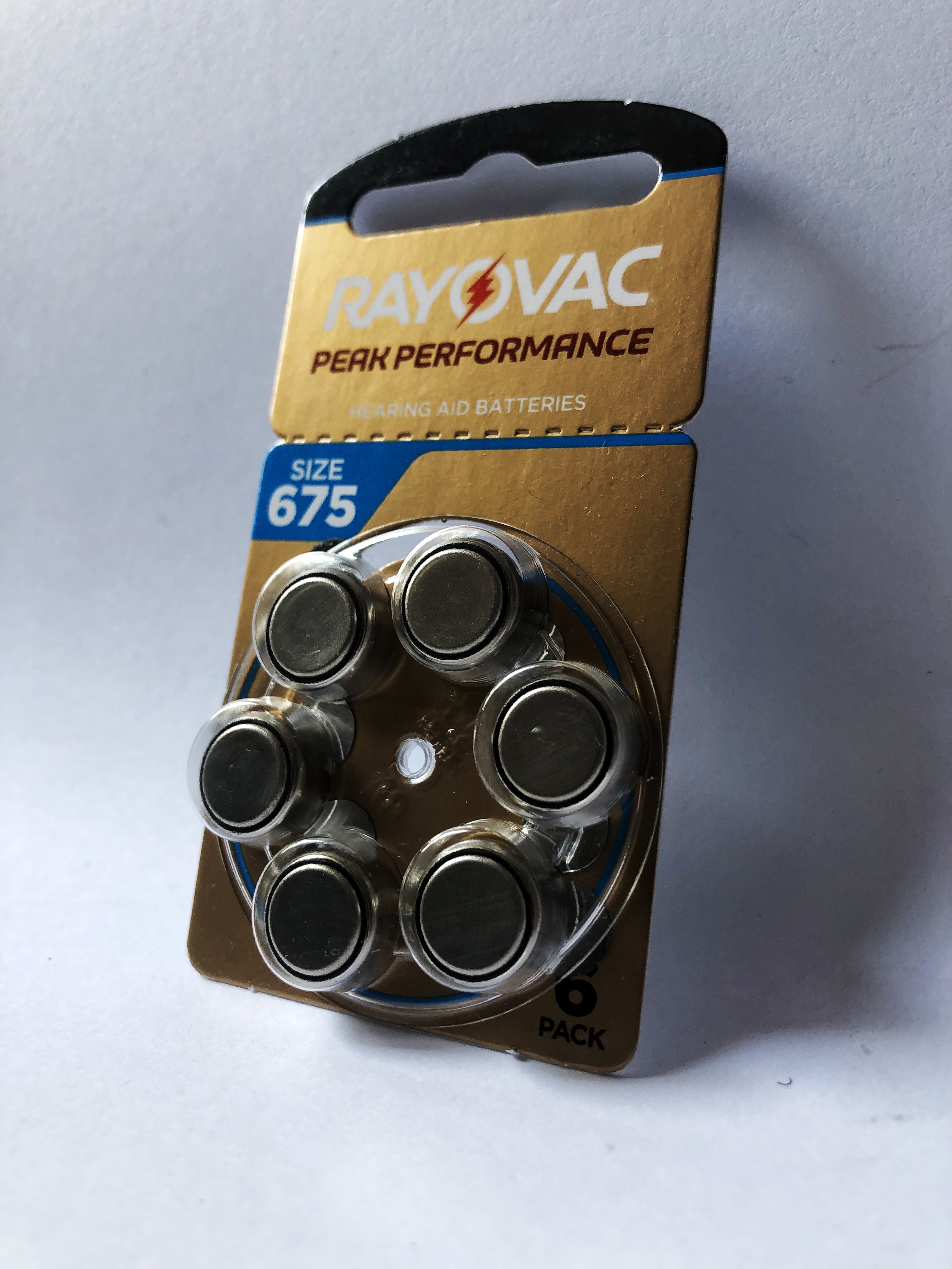 Батарейки для слуховых аппаратов Rayovac Peak Performance 675