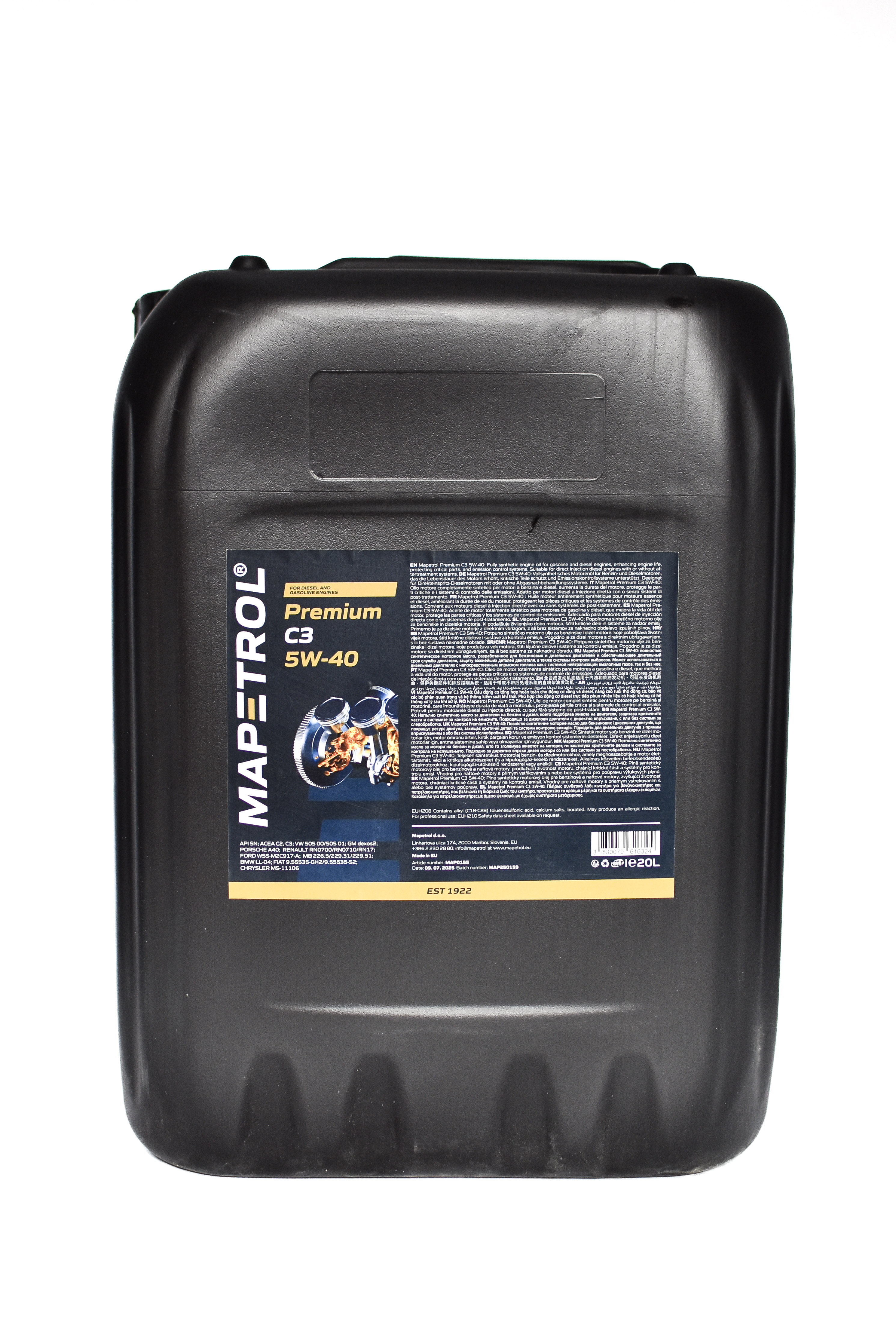 Олива моторна MAPETROL PREMIUM C3 5W-40 20L